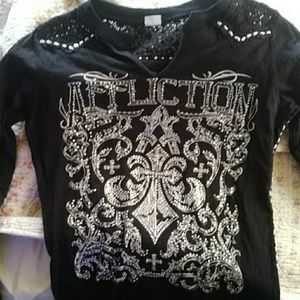 Womens Affliction long sleeve tee size S